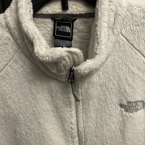 The Northface white fleece zip up vest womens XL